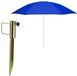 Merkloos / Sans marque Parasol blauw polyester Dia 160 cm verstelbaar met metalen grondharing