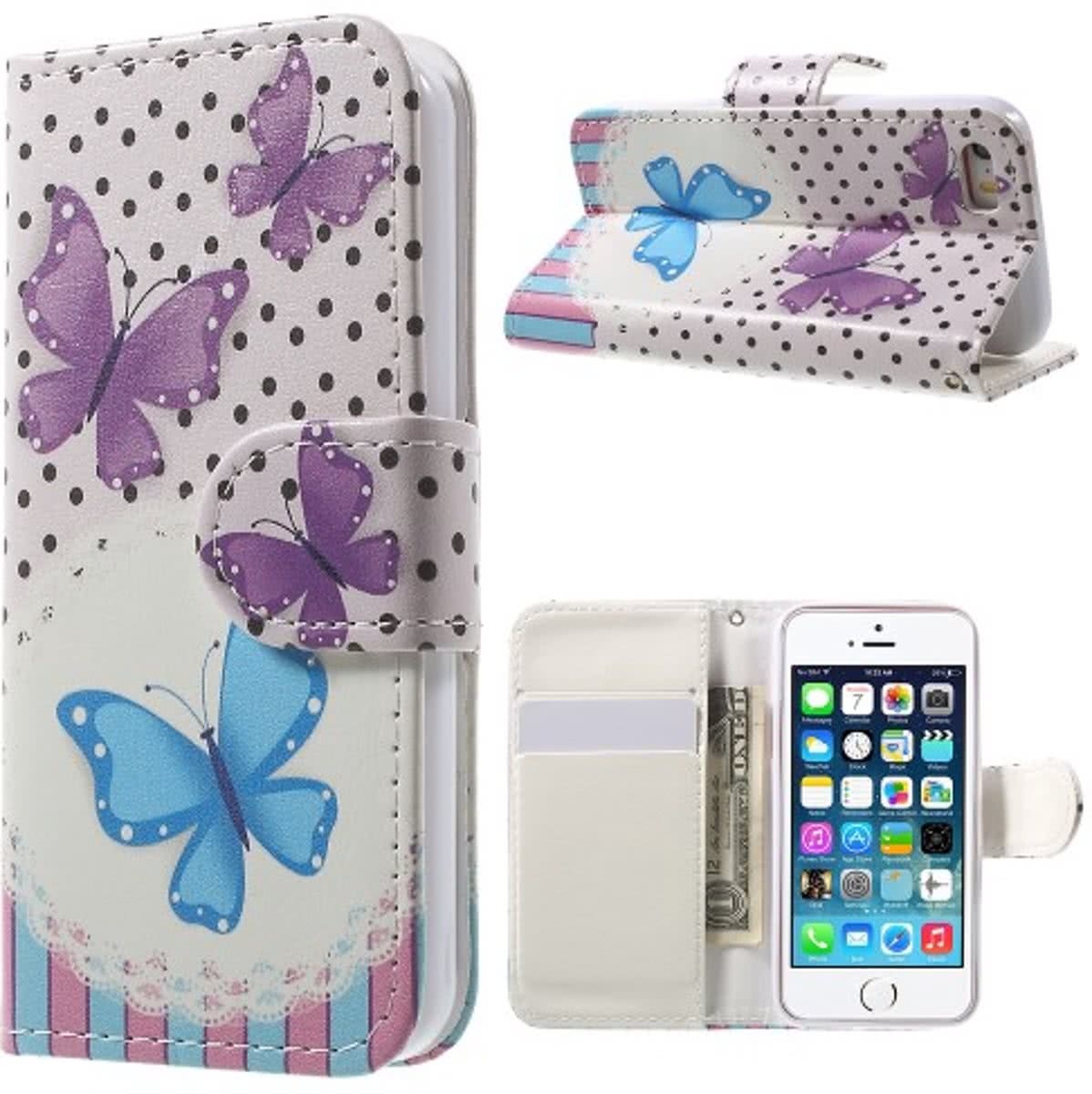 - Qissy Butterflies portemonnee case hoesje voor iPhone 6 6S
