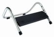 Wedo 10321161 Voetsteun Step boy, stalen buizen, viervoudig verstelbaar, antislip, 34,5 x 33,5 x 16,5 cm, glanzend vernikkeld/zwart