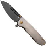 Kansept Superhawk K1084A2, Blackwashed CPM S35VN, Orange Peel Finished Titanium zakmes, Warhawk Knives design