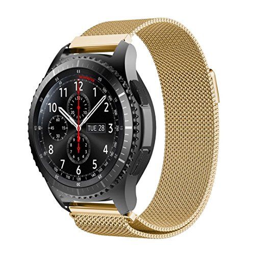 Lobwerk Horlogeband 22mm roestvrij staal voor Motorola Moto 360 2nd Gen 46mm - Goud
