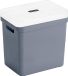 Sunware Opbergbox met transparante deksel - 25 liter - donkerblauw