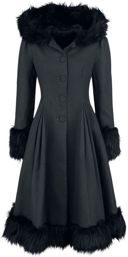 Hell Bunny Elvira Dames Lange jassen - zwart - XXL