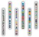 Anwicar Rechthoekige Magneet Bord 6 Kunst - Magnetisch memobord Magnetisch prikbord Wit 100x6 cm