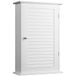 BAKAJI Kast kast voor badkamer, muur, enkele deur, twee etages, modern design, ruimtebesparend, binnenplanken, hout, kleur: wit, afmetingen: 40 x 16 x 60 cm