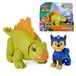 Spin Master PAW Patrol - De Dino Film, Chase Roaring Pup Pals, bevat beweegbare speelgoeddinosaurus Stegosaurus van 10,1 cm met geactiveerde geluiden en Chase-actiefiguur