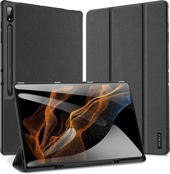 Dux Ducis Domo Book Case Zwart voor Samsung Galaxy Tab S10 Ultra (2024)