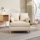 [en.casa] Slaapbank Seinlus 1-zits 81x88x68 cm beige