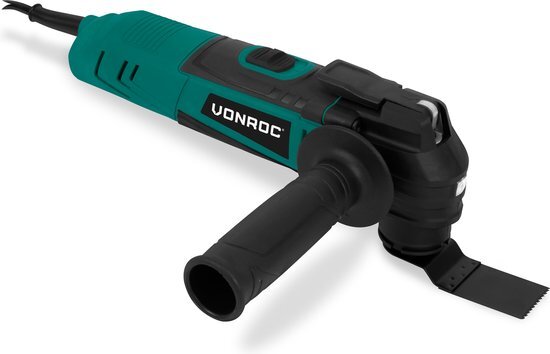 VONROC TOOLS VONROC Oscillerende multitool 350W – Variabel toerental 12.000 – 22.000 p/min. – Incl. Schuurplaat, zaagblad, schraapmes en stofzuigeradapter