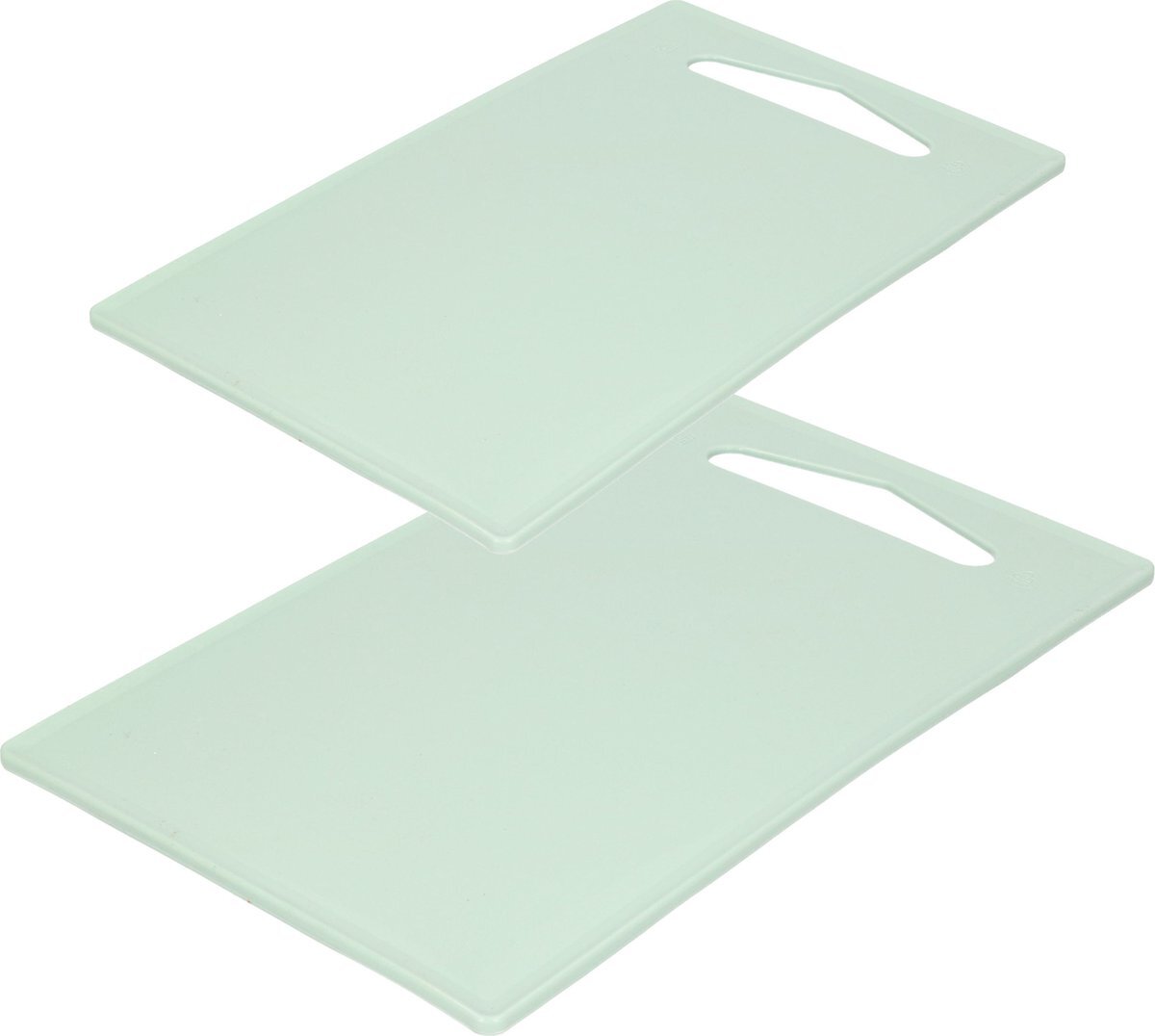 Forte Plastics Kunststof snijplanken set van 2x stuks mintgroen 27 x 16 en 36 x 24 cm - Keuken/koken accessoires