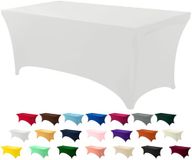 Utopia Kitchen Spandex Tafellaken 1 Pak [244L x 76B x 76H cm, Wit]