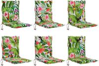VidaXL 6-delige hoogrug kussen gemert 6 pcs 100% polyester meerkleurig