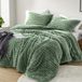 Intelligent Design 3-delige queensize dekbedset, pluche beddengoed, omkeerbaar microvezel, lichtgewicht, superzacht geribbeld fluwelen dekbed, met 2 kussenslopen, voor alle seizoenen, pluizige