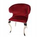 ANTYKI 24 Chaise moderne en velours - Rose/Argent