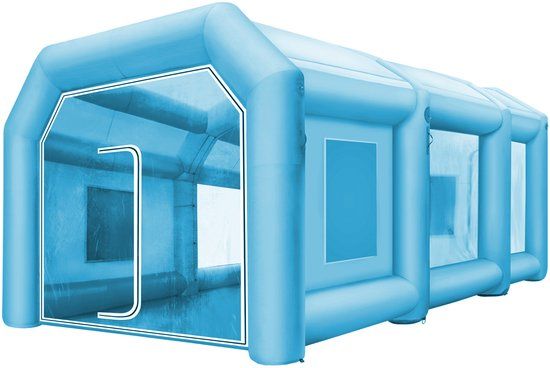 Vevor Opblaasbare Verfcabine Spuitcabinetent 8x4,5x3M Machinaal Schilderen
