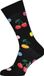 Happy Socks Cherry Sock - zwart met kersen - Unisex - Maat: 36 - 40