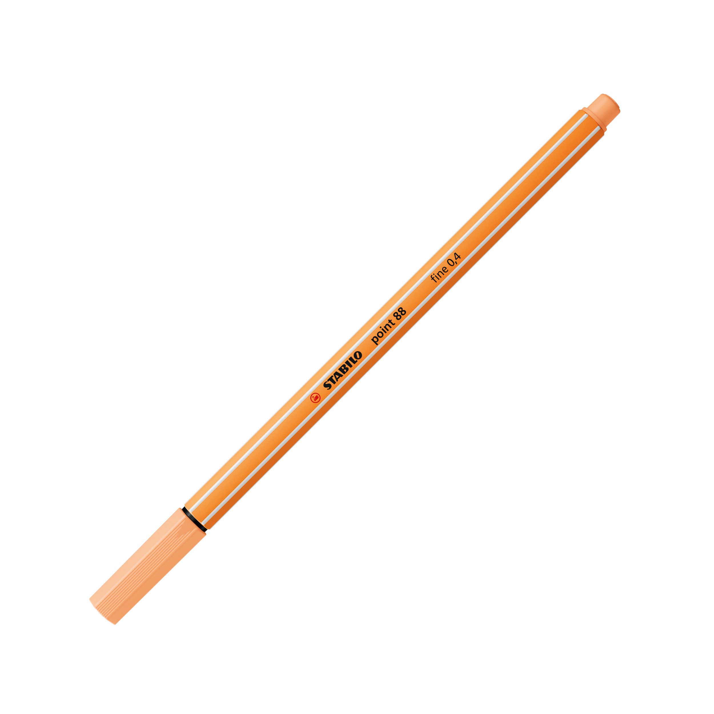 STABILO point 88 Fineliner - Pastel Oranje - 0.4 mm - Per Stuk