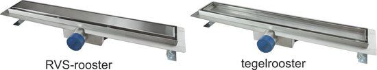 Wiesbaden Tegelrooster Douchegoot - 120 cm - RVS