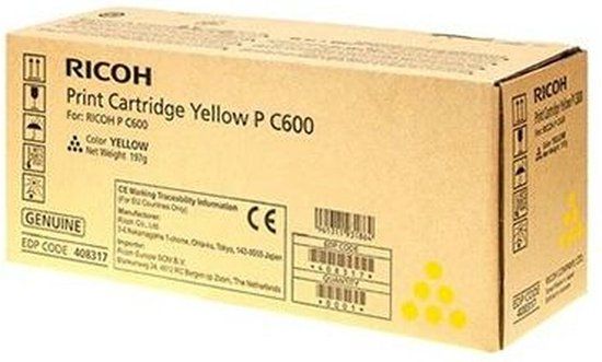 Ricoh 408317 Toner Cartridge - Yellow - 1 Pack