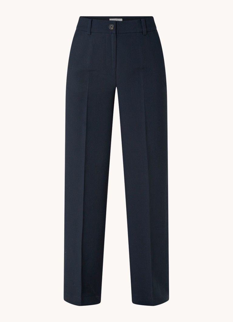 Modström Gale High Waist Wide Fit Trousers with Pockets and Pressed Pleat