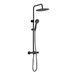 DP Grifería Nácar Mitigeur de douche, extractible, avec mitigeur thermostatique, noir