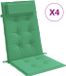 vidaXL Stoelkussens Hoge Rug Oxford Stof Groen 2 stuks