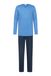mey Herren Pyjama Lang Serie Micro Blue