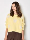 Apricot Crochet Daisies Boxy trui Geel