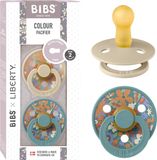 BIBS x Liberty Colour Fopspeen - 6-18 mnd - 2-pack - Ronde - June Blossom/Vanilla Hush