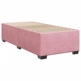 VidaXL Boxspringbed met matras, fluweel, roze, 200x200 cm