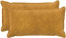 vidaXL - Kussensloop - 2 stuks - HOUTEN - Geel - 40 x 80 cm - Katoensatijn