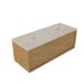 Saniclass Holz Frame Badkamermeubelset - 120x45x43cm - Travertine natuurstenen topblad - zonder kraangat - 1 lade - mat eiken natural (hout) SW1420772/SW1242431