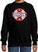 Bellatio Decorations Have fear Denmark is here sweater met sterren embleem in de kleuren van de Deense vlag - zwart - kids - Denemarken supporter / Deens elftal fan trui / EK / WK / kleding 98/104