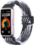Strap-it Zacht gevlochten nylon bandje - mandala zwart