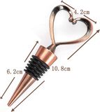 Ensemble de bouchons de bouteille en forme de cœur en 3 pièces - Alliage de zinc et silicone