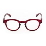 Contacta Hipstyle Bebop leesbril voor dames en heren, klassieke en kleurrijke bril, frame met flex-staven, kleur rood, dioptrieën +1,50, doos met brillenzak, 27 g