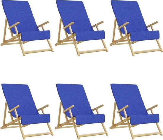 vidaXL Strandhanddoeken 6 stuks 400 g/m² 60x135 cm stof koningsblauw