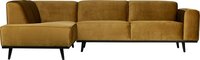 BePureHome Statement Corner Sofa Left - Velvet - Honey Yellow - 274x210cm