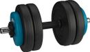 Avento Halter Verstelbaar Kunststof - Dumbbell 15 kg - Zwart