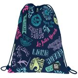 Grafoplás Rugzak met koorden, 36 x 47 cm, buitenvak met ritssluitingen, pop-up-design, perfect voor extra scholen, Blauw, 36x47cm, Voor school