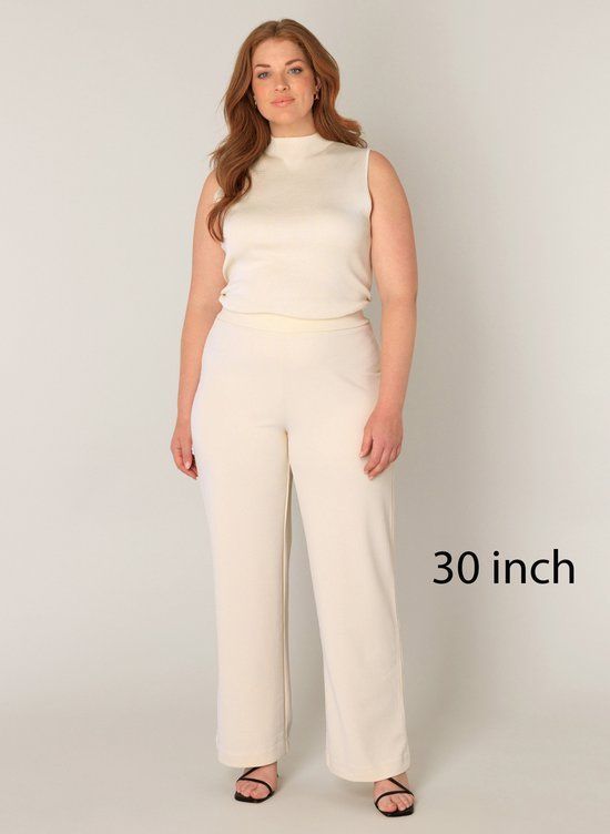 BASE LEVEL CURVY Arah Broek - Light Beige - maat WX-0(44) / L30