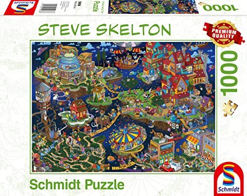 Schmidt Spiele 59968 Steve Skelton, gekke wereld, puzzel met 1000 stukjes