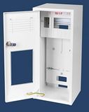Tellerkast, 1 x 3 fasen teller en 6 zekeringen, kleine verdeler, zekeringkast, gegalvaniseerd staal, opbouwverdeler, stroomverdeler