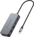 CONCEPTRONIC USB-C-adapter met 2x Gigabit Ethernet en 2x USB-A 3.2, 5 Gbit/s, 0,30 m, grijs