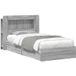 Vidaxl Cadre de lit avec rangement avec tiroir Sonoma gris 75 x 190 cm
