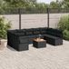 Maison Exclusive - Ensemble de meubles de jardin 10 pièces avec canapé et coussins, noir, en polyrotin