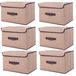 Set de 6 boîtes de rangement pliables avec couvercle 36 x 23 x 24 cm