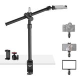 NEEWER Bureauhouder voor camera met draaibare stang, 1/4 inch kogelkop, telefoonhouder en C-klem, verstelbare microfoonhouder 22 inch/55,5 cm voor led-microfoon, streaming, zoom, video, DS024