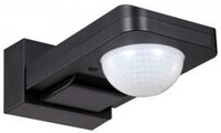 BES LED Bewegingssensor - Viron Inti - Opbouw Rechthoek - Mat Zwart - Kunststof - 360Â° 20m - Waterdicht