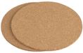 Merkloos Pannen onderzetters rond - set 2x stuks - van kurk - D18 cm